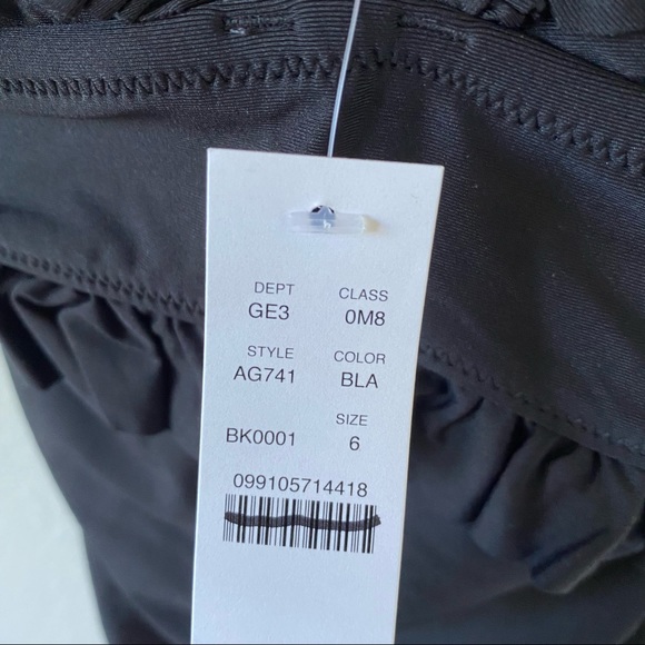 J. Crew Black Ruffle deep-V one-piece swimsuit - Picture 9 of 10